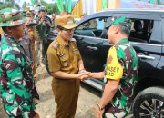 Bupati Lampung Utara Hamartoni Ahadis Hadiri Wasev TMMD ke-123 TA 2025 di Desa Subik Abung Tengah