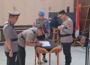Upacara Serah Terima Jabatan Kasat Intelkam Polres Subang Berlangsung Lancar