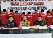 Polres Lampung Utara Ungkap 7 Kasus 3C dan 1 Kasus Narkoba