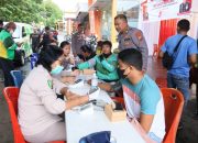 Pelayanan Kesehatan Gratis Hari Bhayangkara ke-79 Polda Sulut disambut Antusias Pengemudi Ojol 