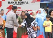Polres Simalungun Bagikan 150 Paket Sembako Gratis Untuk Lansia Dan Masyarakat Sambut Hut Bhayangkara Ke-79