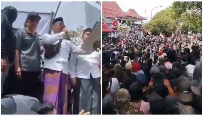 Demo Tuntut Mundurnya Bupati Pati Berujung Ricuh: Mobil Dibakar, Gas Air Mata Ditembakkan