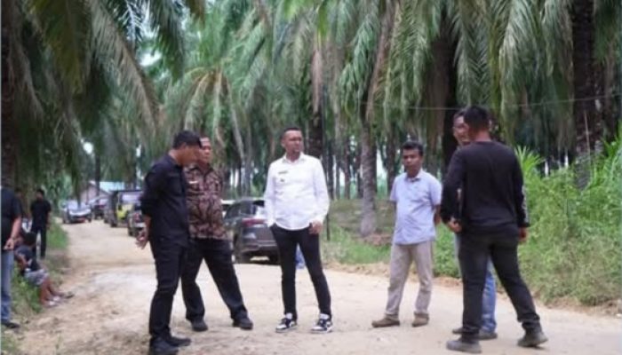 Tunaikan Janji, Bupati Fery Sahputra Tinjau Langsung Perbaikan Jalan Menuju TPA Asam Jawa