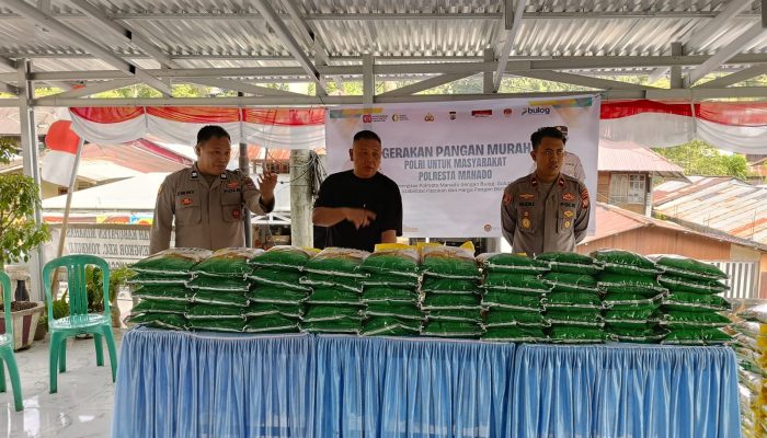 Warga Tombulu Sambut Antusias Pasar Murah Polsek Tombulu dan Bulog SulutGo