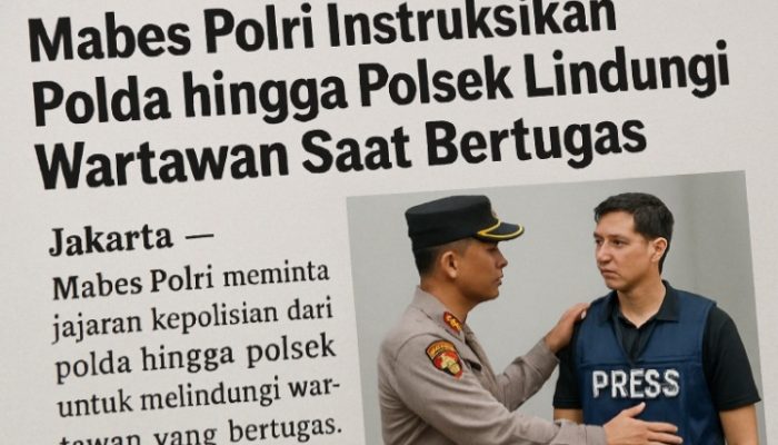 Mabes Polri Instruksikan Polda hingga Polsek Lindungi Wartawan Saat Bertugas