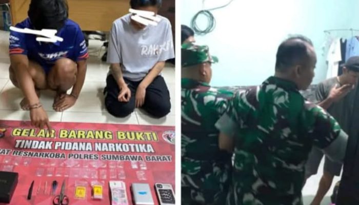 Tim Gabungan TNI-Polri Sumbawa Barat Tangkap Pengedar Sabu di Desa Pasir Putih