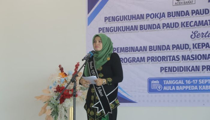 Ny. Afrinda Novalia Kukuhkan Pokja Bunda PAUD Aceh Barat: Dorong Pendidikan Anak Usia Dini sebagai Investasi Bangsa