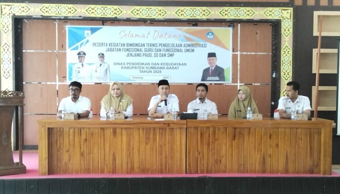 Dinas Pendidikan Sumbawa Barat Gelar Bimtek Jabatan Fungsional Untuk Perkuat 169 Guru PAUD, SD, dan SMP