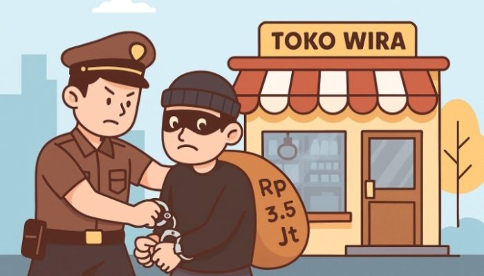 Polsek Tanah Jawa Tangkap Pelaku Pencurian Warung Kelontong, Kerugian Capai Rp 3,5 Juta