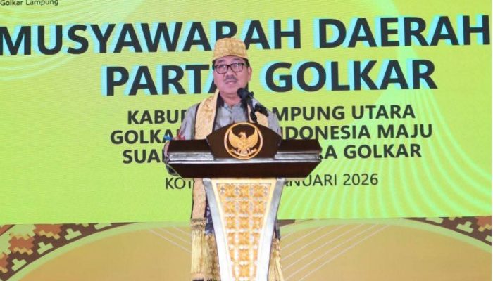 Bupati Lampung Utara Hadiri Musda XI Golkar, Dorong Politik Pembangunan