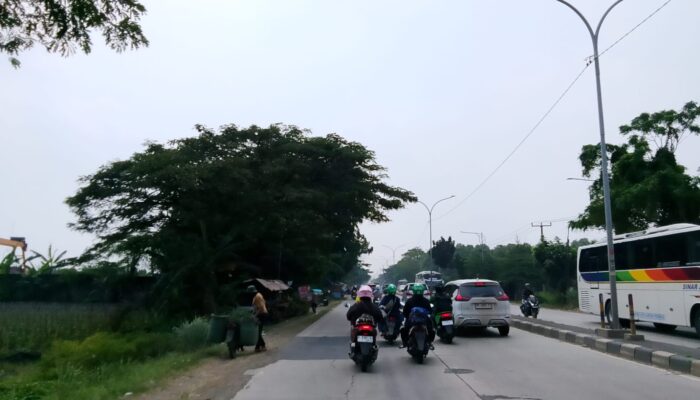 Arus mudik di kawasan Lingkar Tanjung Pura terpantau ramai lancar