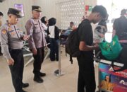 Polres Lampung Utara Pantau Arus Balik di Stasiun Kotabumi