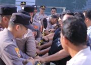 Polres Tulang Bawang Latih Ton Dalmas Lewat Simulasi Sispam