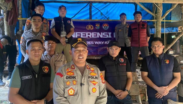 Polres Way Kanan Ringkus 6 Pelaku Tambang Emas Ilegal di Baradatu