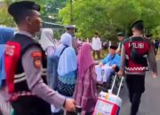 Pastikan Berjalan Aman dan Lancar, Polres Way Kanan Kawal Keberangkatan Calon Jamaah Haji