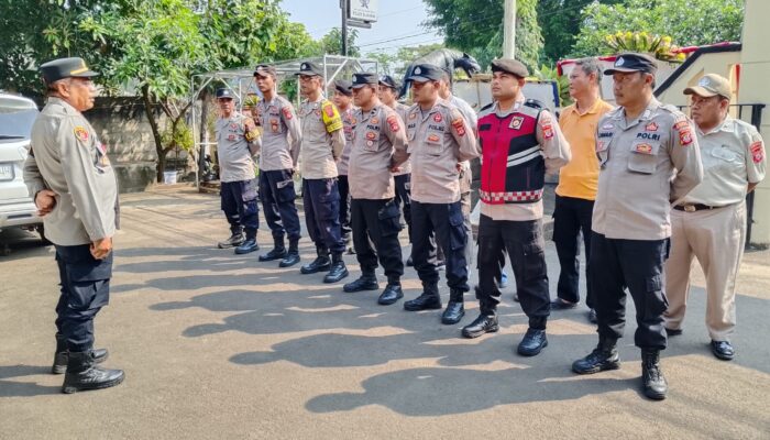 Polsek Blanakan Gelar Apel Pagi Perdana Dipimpin Kapolsek Baru