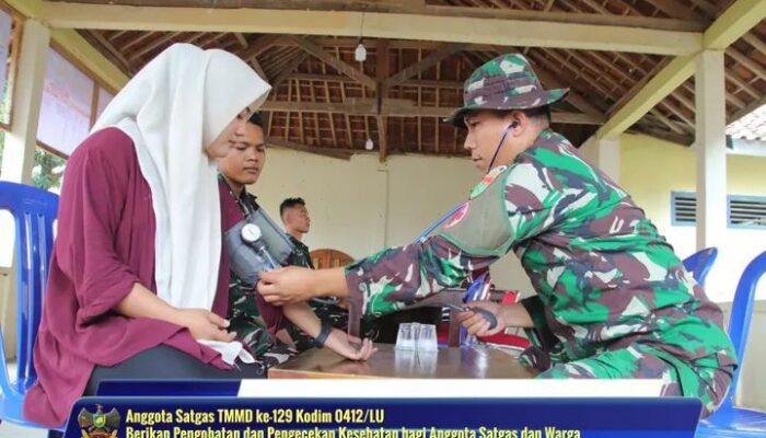 TMMD ke-129 Kodim 0412/LU Hadirkan Layanan Kesehatan Gratis untuk Warga