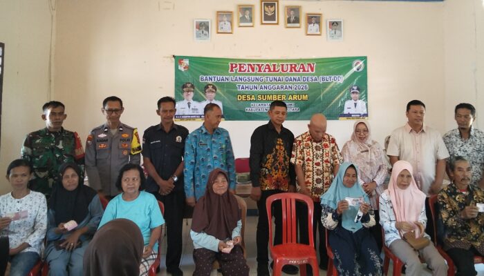 Polsek Kotabumi Kota Amankan Penyaluran BLT dan Rembuk Stunting
