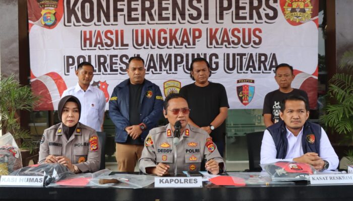 Polres Lampung Utara Ungkap Curas Maut, Dua Pelaku Ditangkap Kurang 24 Jam