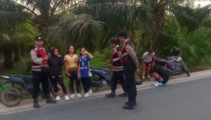 Polsek Penawartama Gelar Strong Point Sore, Kamtibmas Kondusif